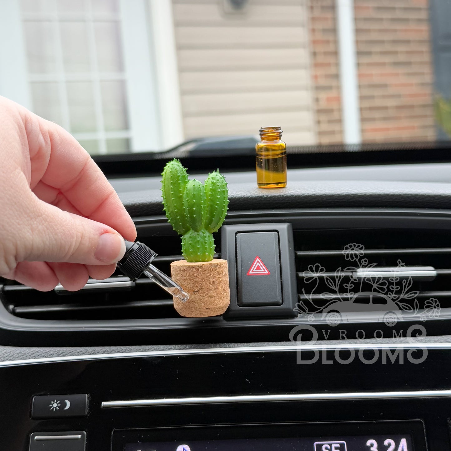 Cactus Vent Clip Car Air Freshener Diffuser | Reusable & Handmade in the USA