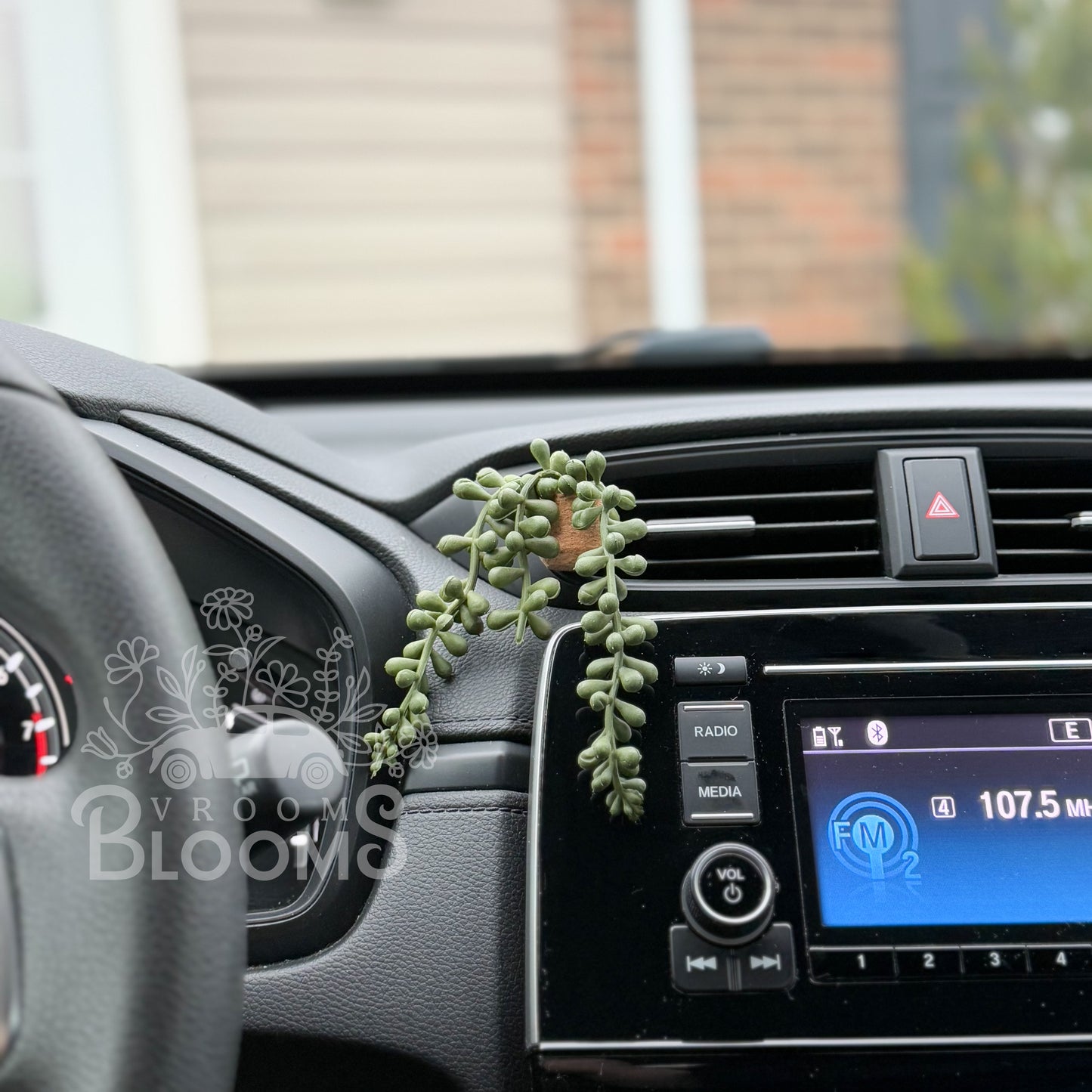 Hanging Pearl Succulent Plant Vent Clip Car Air Freshener Diffuser | Reusable & Handmade in the USA