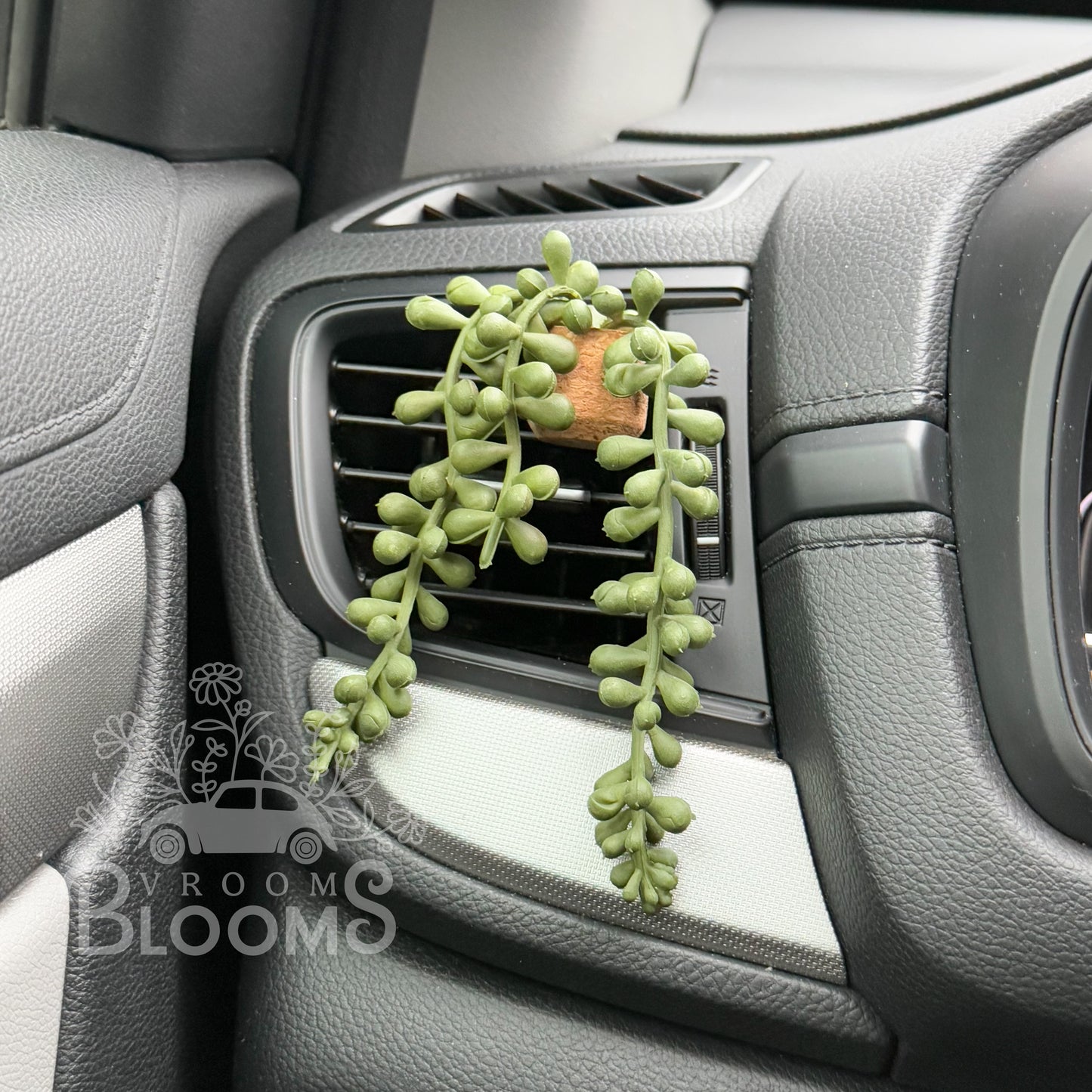 Hanging Pearl Succulent Plant Vent Clip Car Air Freshener Diffuser | Reusable & Handmade in the USA
