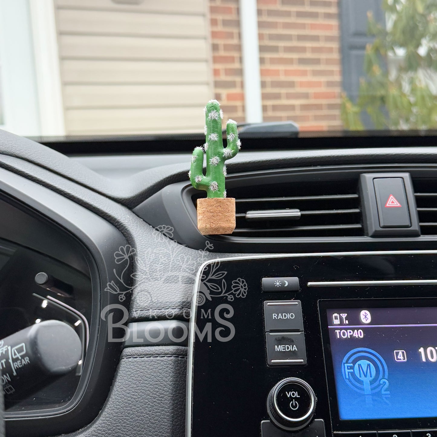 Tall Cactus Vent Clip Car Air Freshener Diffuser | Reusable & Handmade in the USA