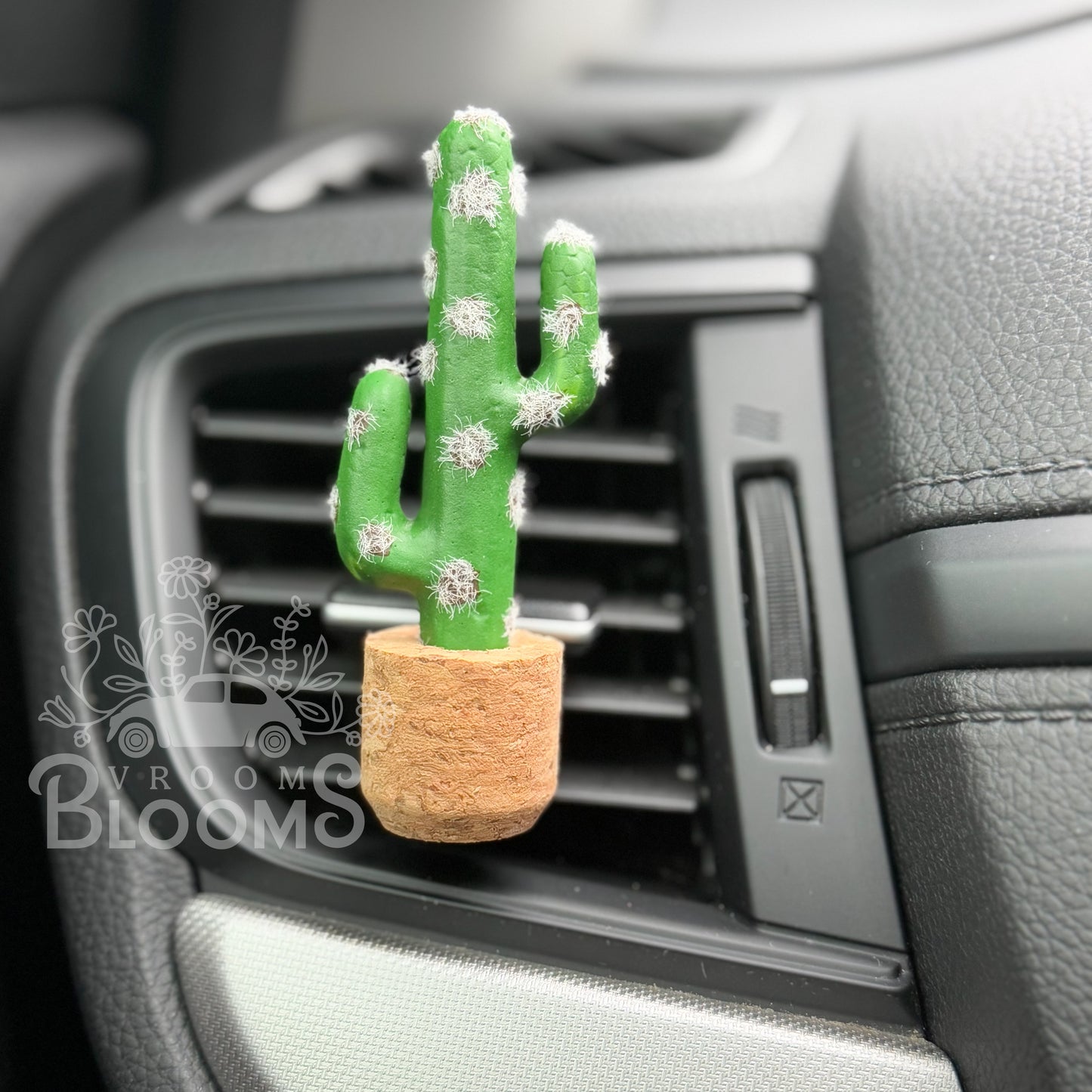 Tall Cactus Vent Clip Car Air Freshener Diffuser | Reusable & Handmade in the USA