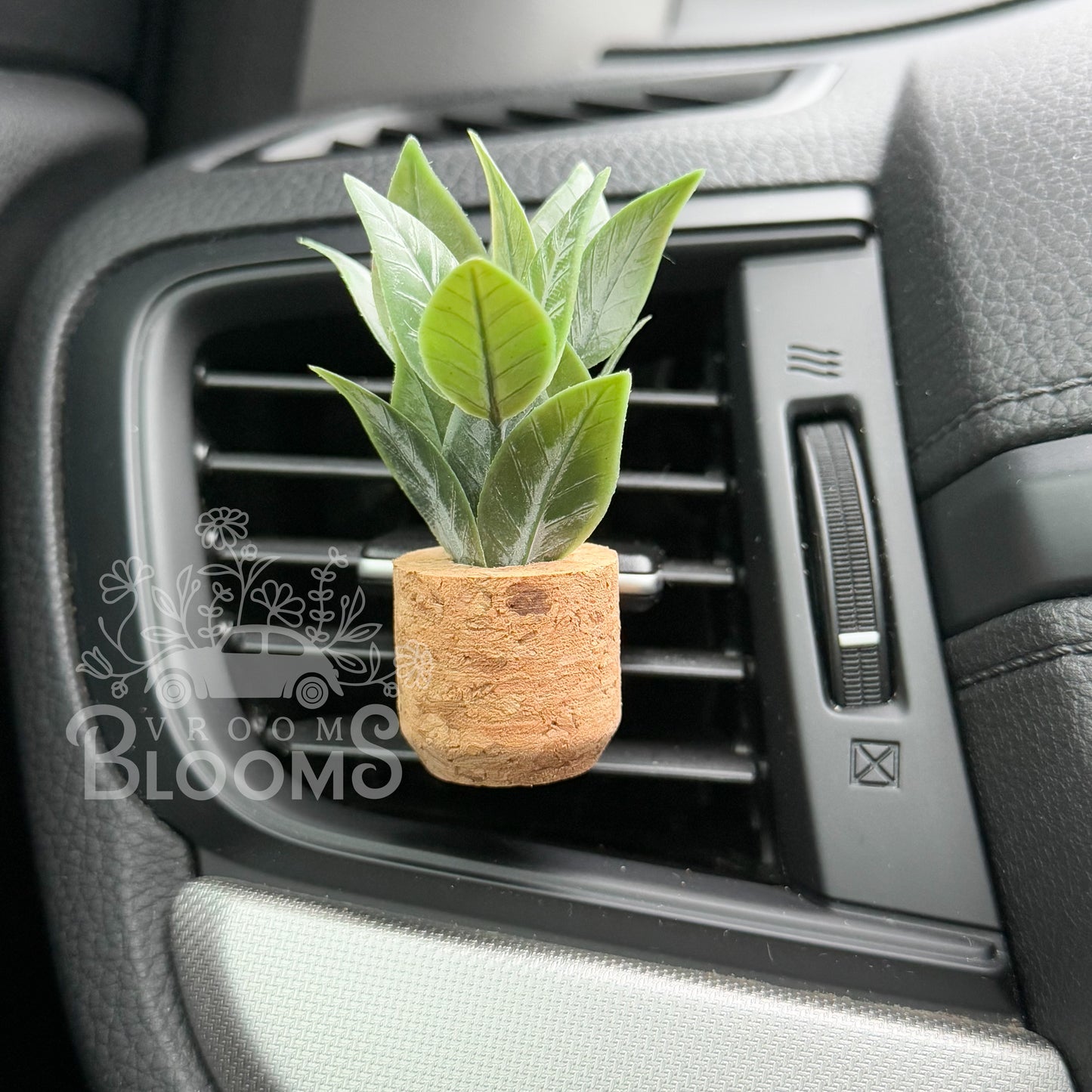Tall Leafy Plant Vent Clip Car Air Freshener Diffuser | Reusable & Handmade in the USA