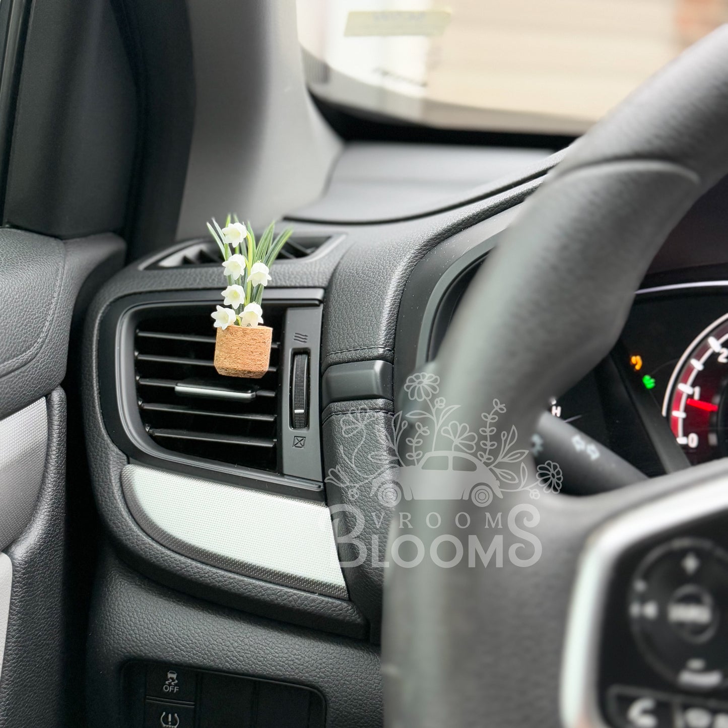 Lily of the Valley Flower Plant Vent Clip Car Air Freshener Diffuser | Reusable & Handmade in the USA