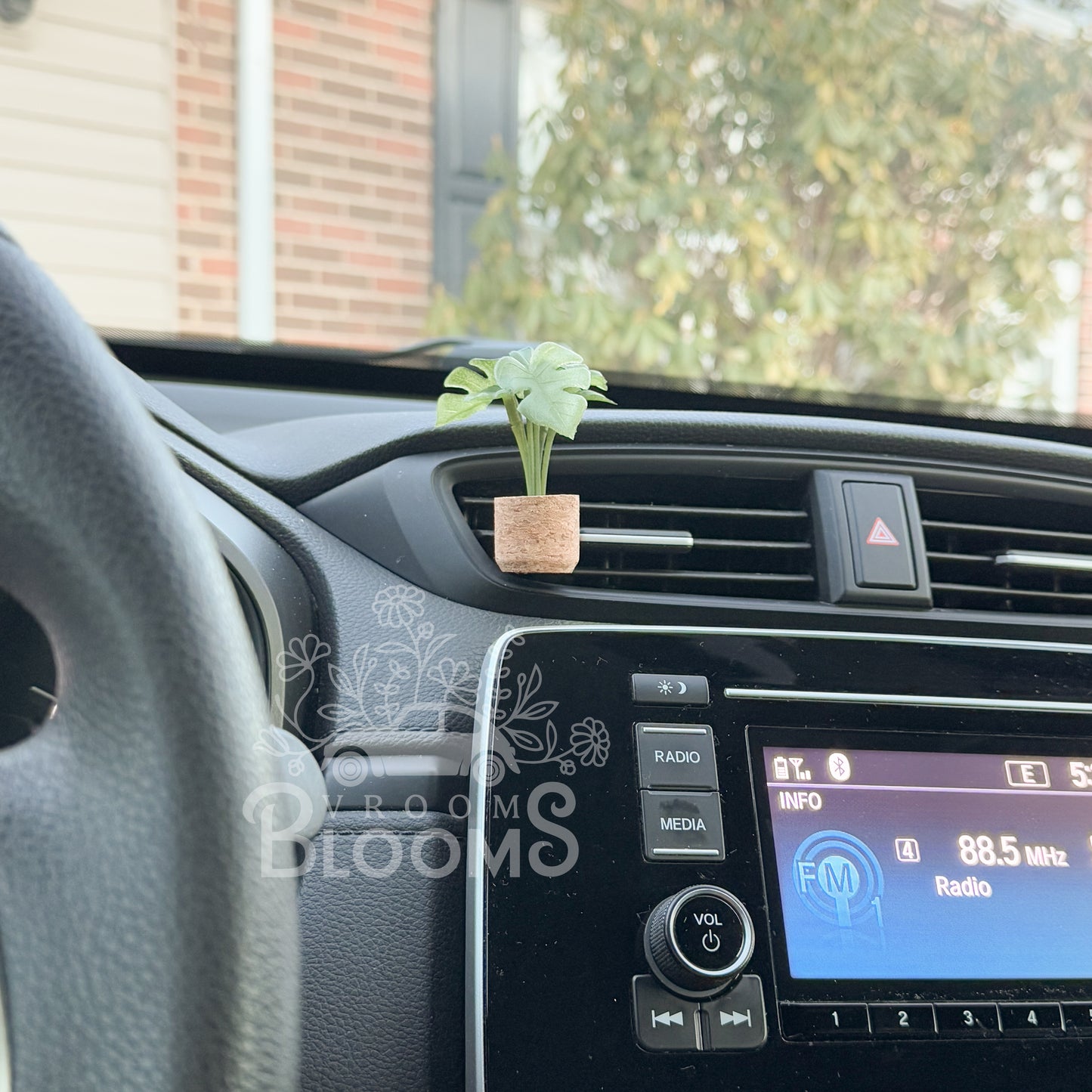 Monstera Plant Vent Clip Car Air Freshener Diffuser | Reusable & Handmade in the USA