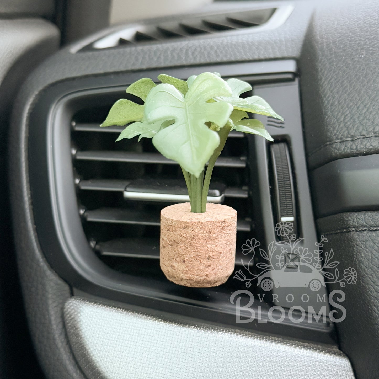 Monstera Plant Vent Clip Car Air Freshener Diffuser | Reusable & Handmade in the USA