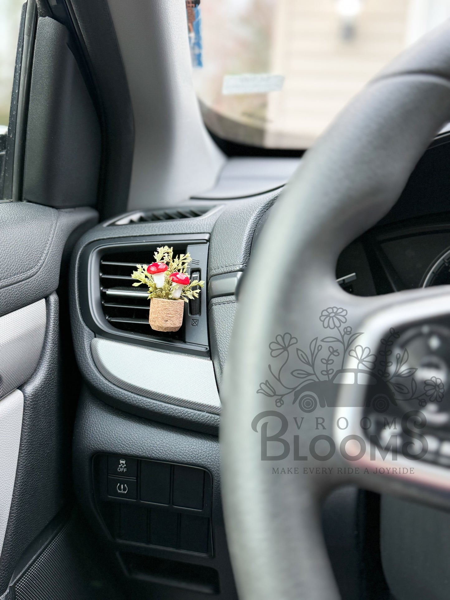 Mossy Mushrooms Vent Clip Car Air Freshener Diffuser | Reusable & Handmade in the USA