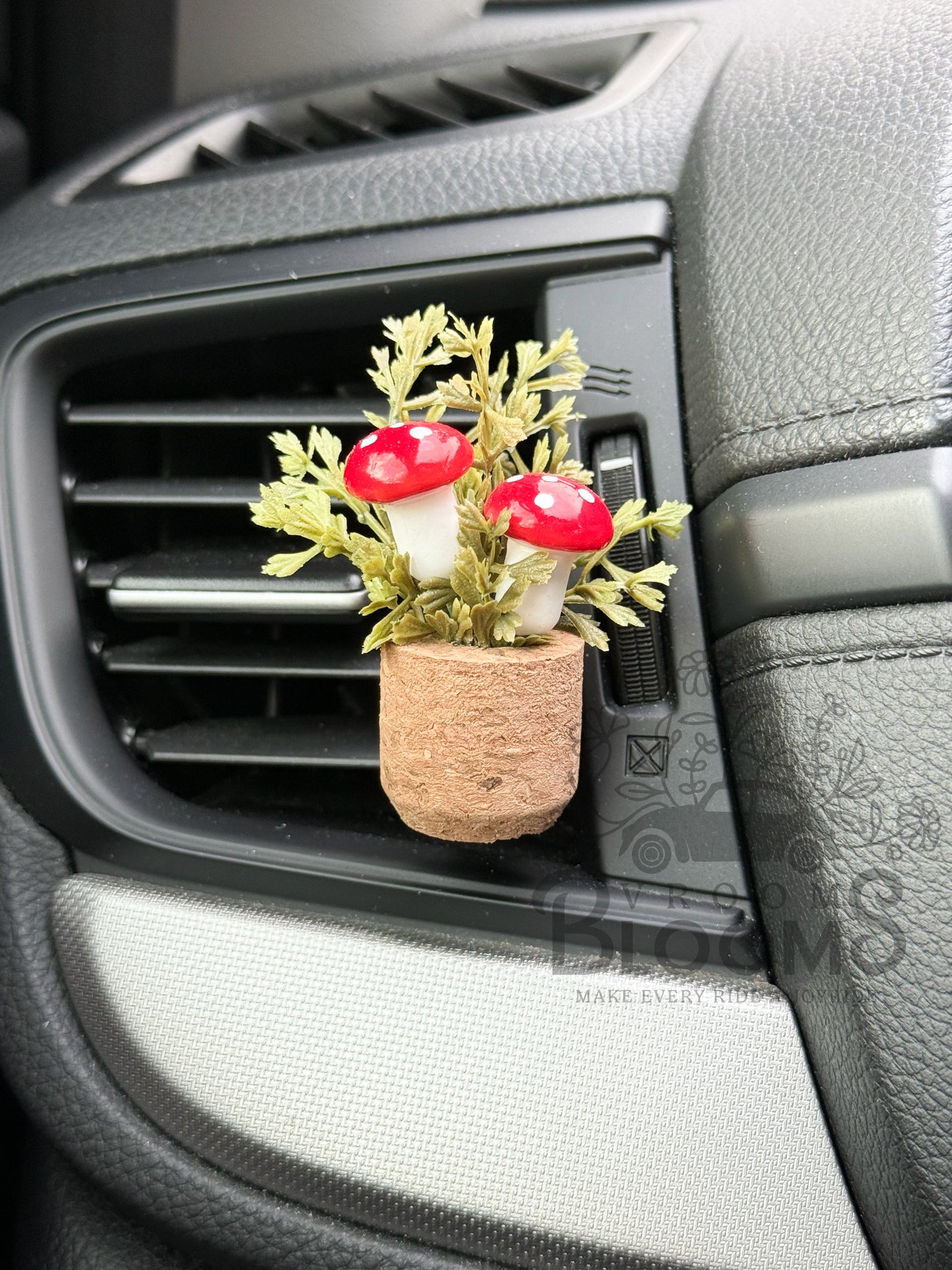 Mossy Mushrooms Vent Clip Car Air Freshener Diffuser | Reusable & Handmade in the USA