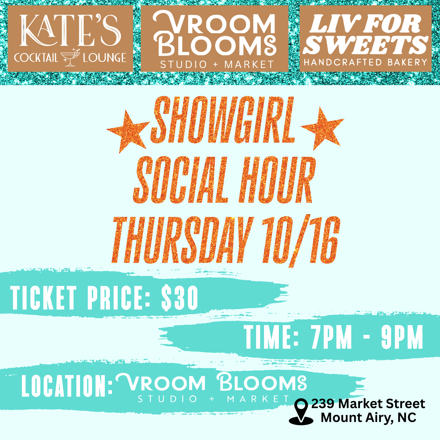 Showgirl Social Hour Tickets - Mount Airy Store Location