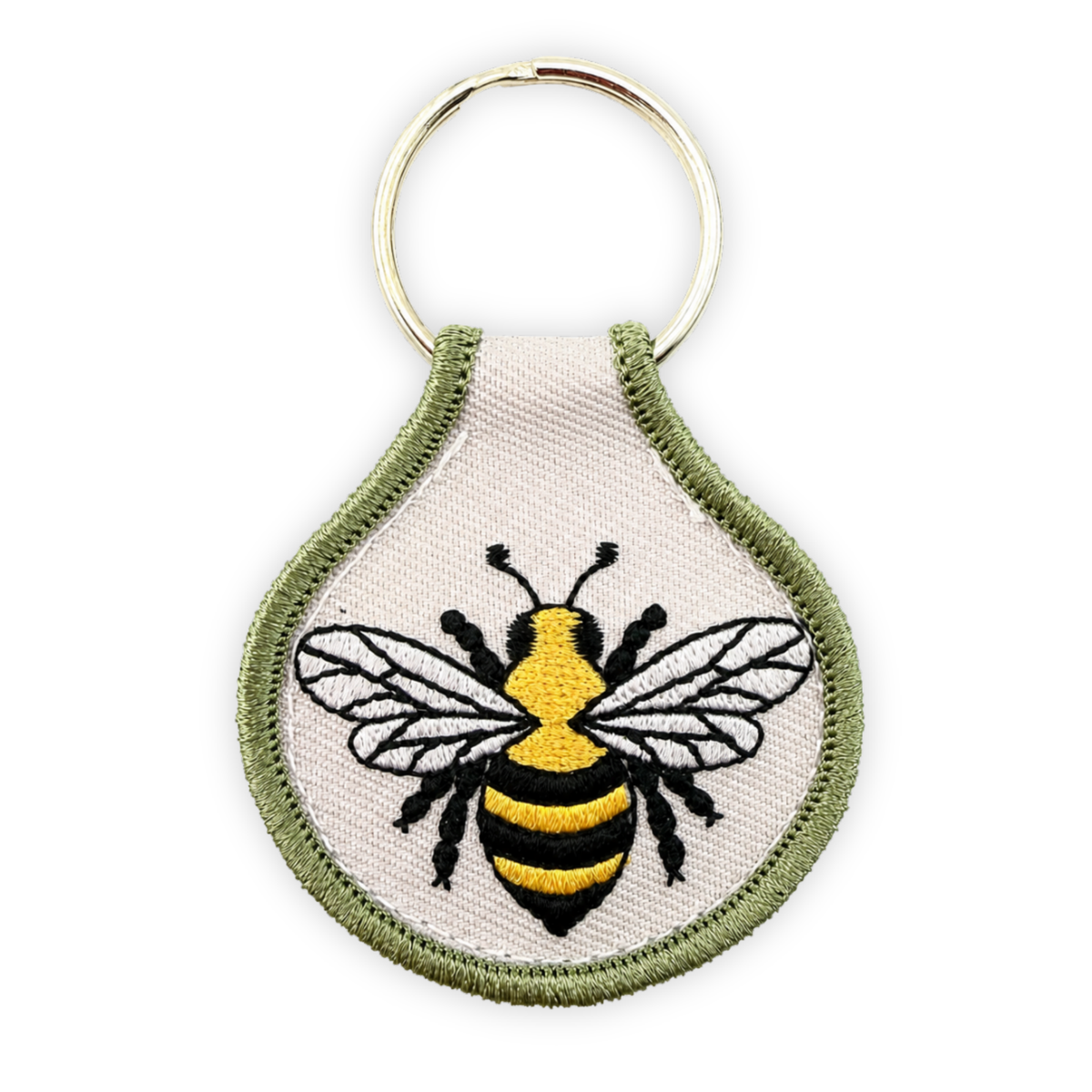 Embroidered Patch Keychain - Bee
