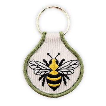 Embroidered Patch Keychain - Bee