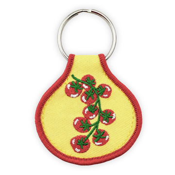 Embroidered Patch Keychain - Tomato Vine