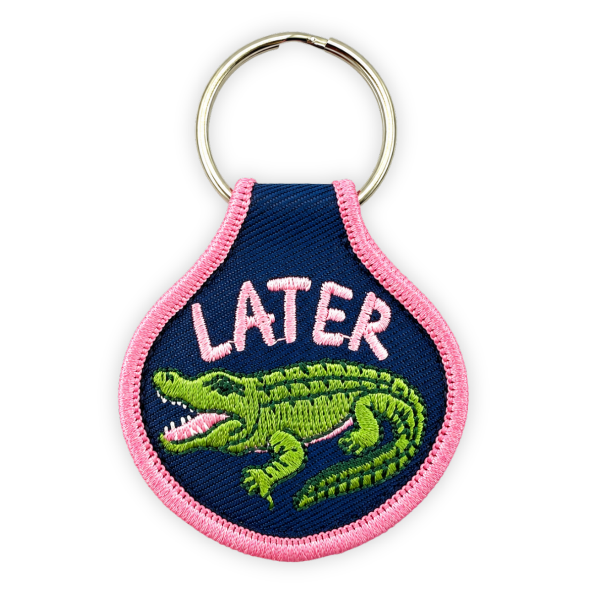 Embroidered Patch Keychain - Later Gator