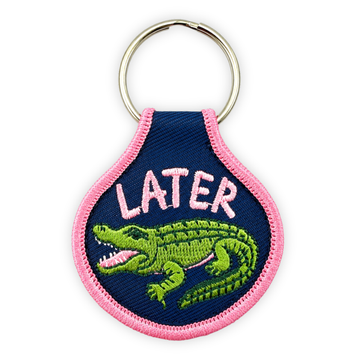 Embroidered Patch Keychain - Later Gator