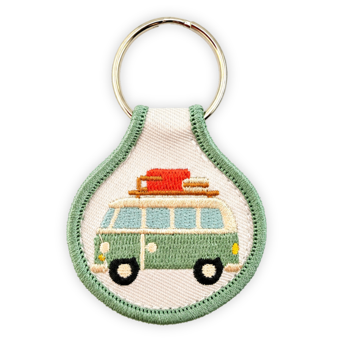 Embroidered Patch Keychain - Camper Van Beach Vacay Bus