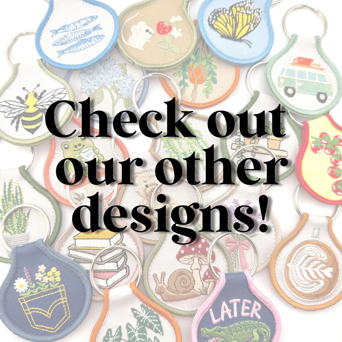 Embroidered Patch Keychain - Snake Plant
