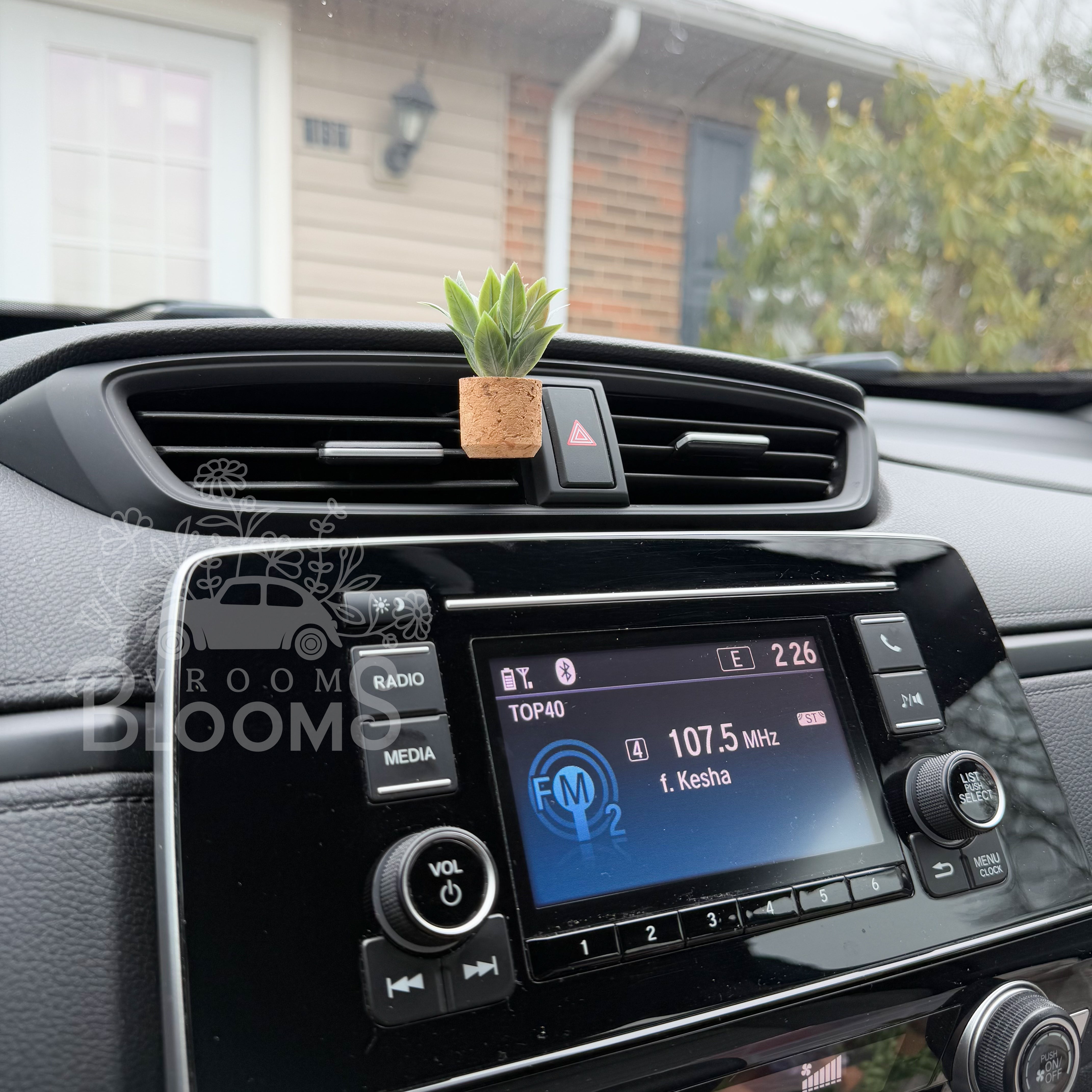 Short Leafy Plant Vent Clip Car Air Freshener Diffuser | Reusable & Handmade in the USA