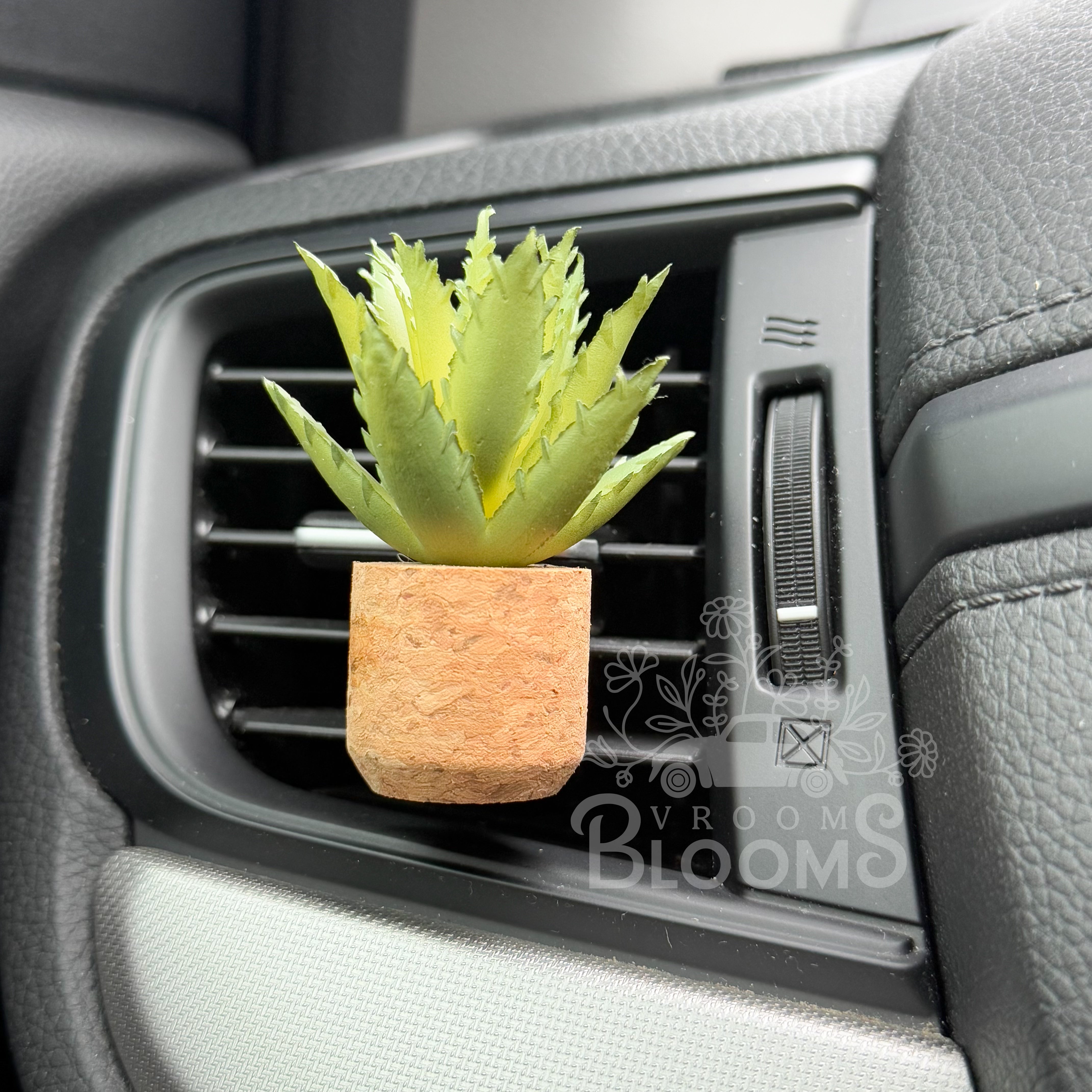 Short Aloe Vera Vent Clip Car Air Freshener Diffuser | Reusable & Handmade in the USA