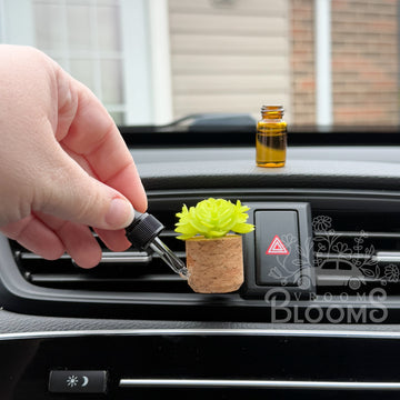 Bright Green Succulent Vent Clip Car Air Freshener Diffuser | Reusable & Handmade in the USA