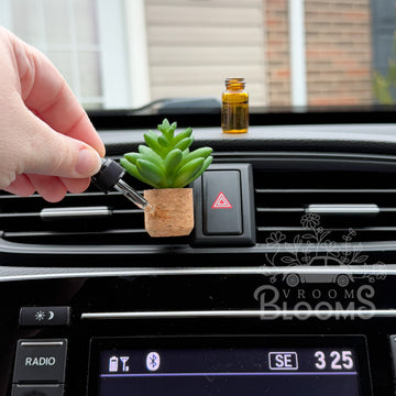 Green Succulent Vent Clip Car Air Freshener Diffuser | Reusable & Handmade in the USA