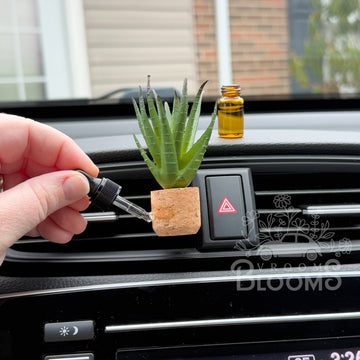 Tall Aloe Vera Vent Clip Car Air Freshener Diffuser | Reusable & Handmade in the USA