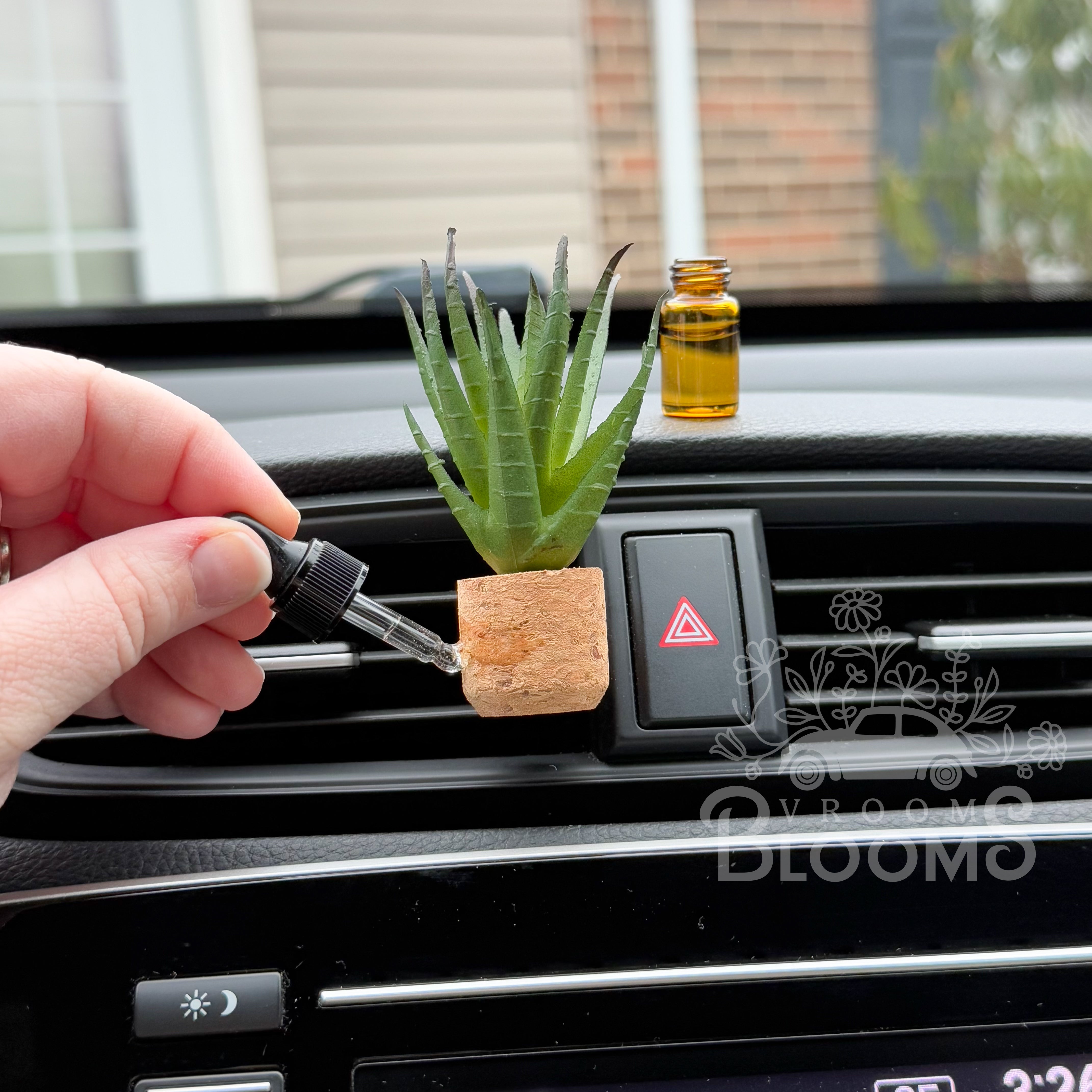 Tall Aloe Vera Vent Clip Car Air Freshener Diffuser | Reusable & Handmade in the USA