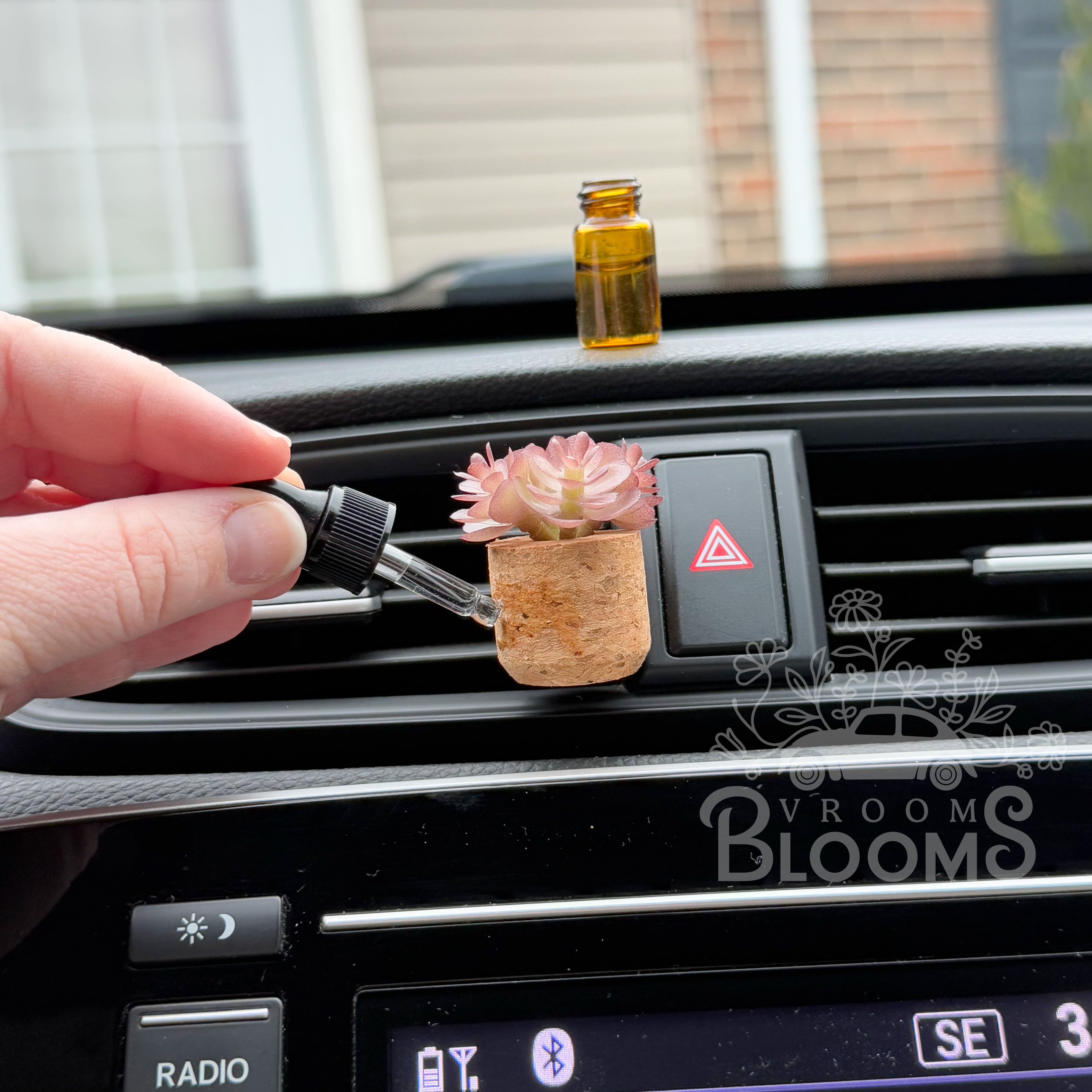 Mauve Succulent Vent Clip Car Air Freshener Diffuser | Reusable & Handmade in the USA