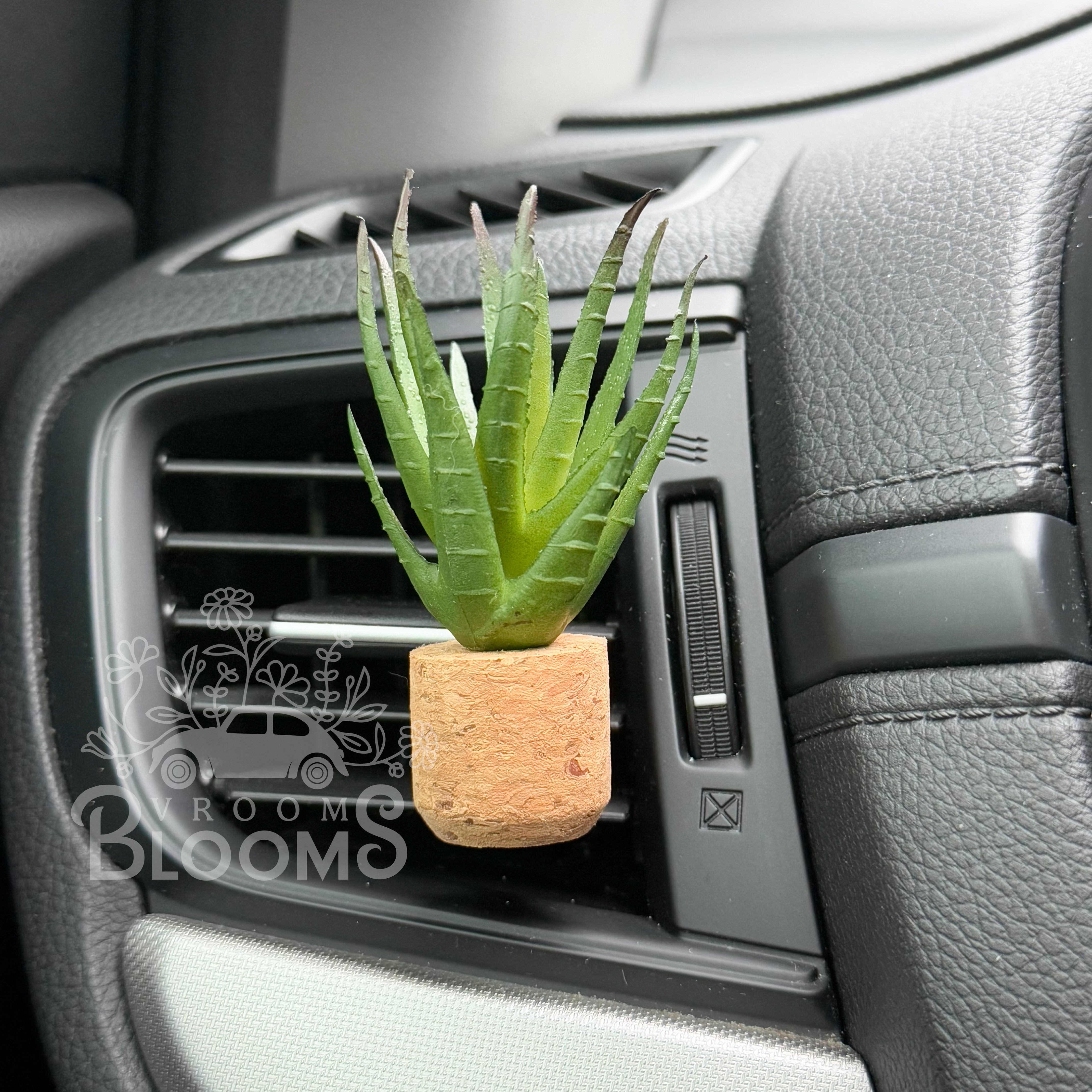 Tall Aloe Vera Vent Clip Car Air Freshener Diffuser | Reusable & Handmade in the USA