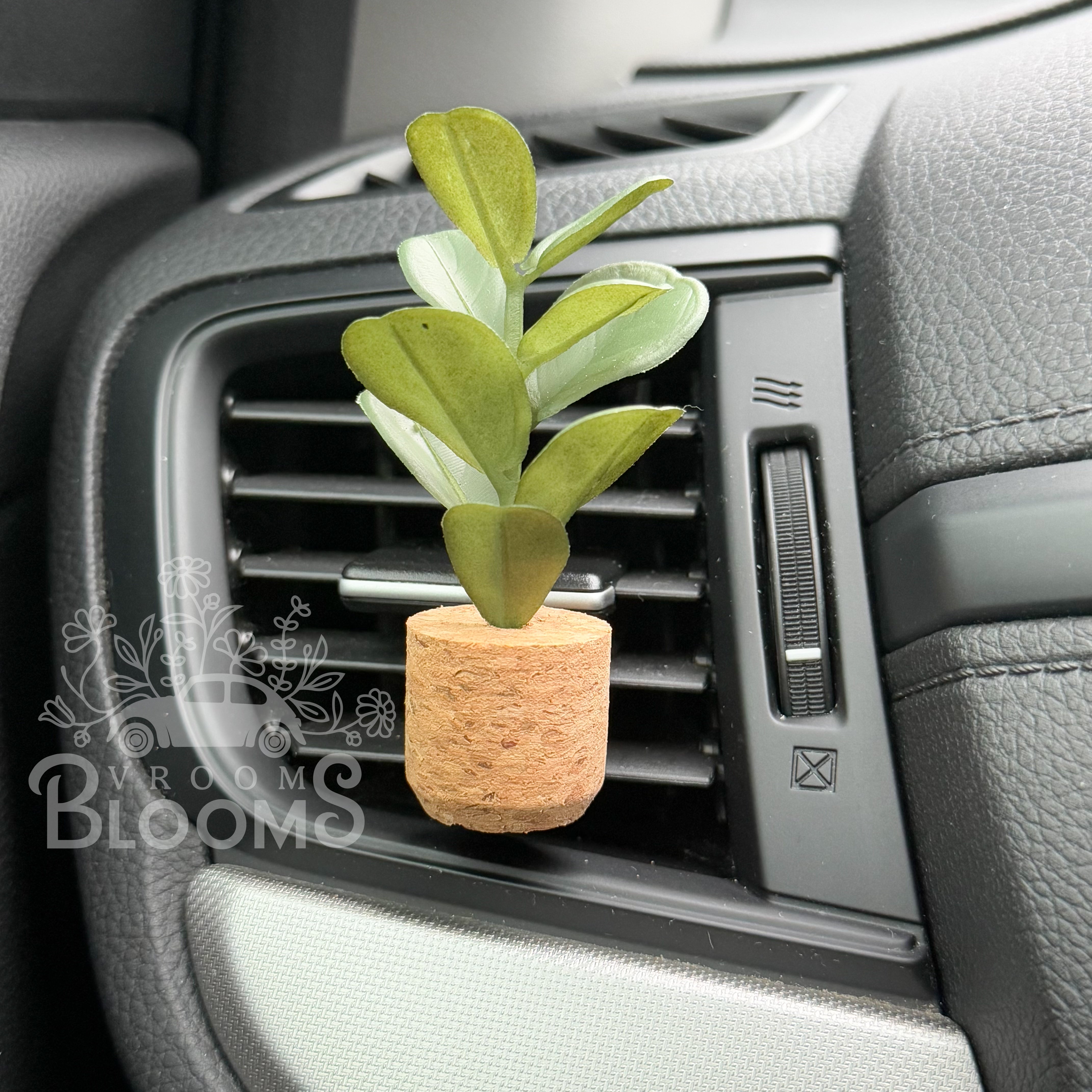 Fiddle Fig Leaf Plant Vent Clip Car Air Freshener Diffuser | Reusable & Handmade in the USA