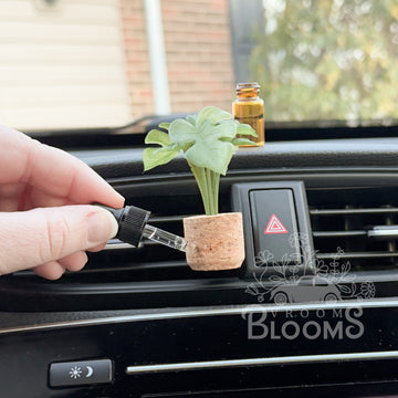 Monstera Plant Vent Clip Car Air Freshener Diffuser | Reusable & Handmade in the USA