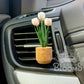 Pink & White Tulips Vent Clip Car Air Freshener Diffuser | Reusable & Handmade in the USA