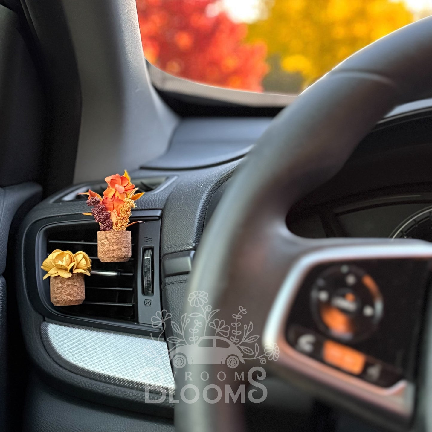 Fall Autumn Plant Vent Clip Car Air Freshener Diffuser | Reusable & Handmade in the USA