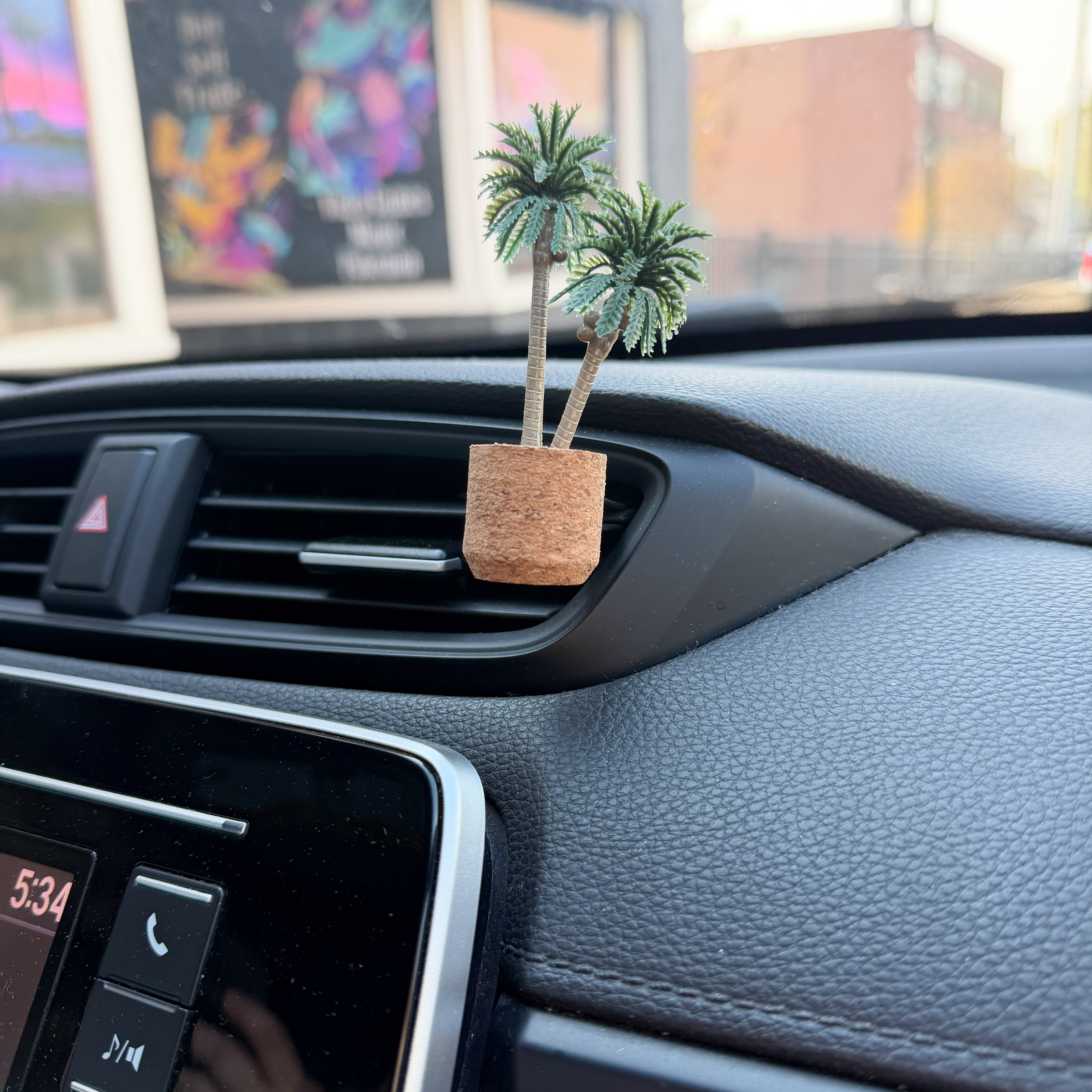 Palm Tree Plant Vent Clip Car Air Freshener Diffuser | Reusable & Handmade in the USA