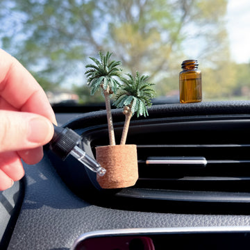 Palm Tree Plant Vent Clip Car Air Freshener Diffuser | Reusable & Handmade in the USA