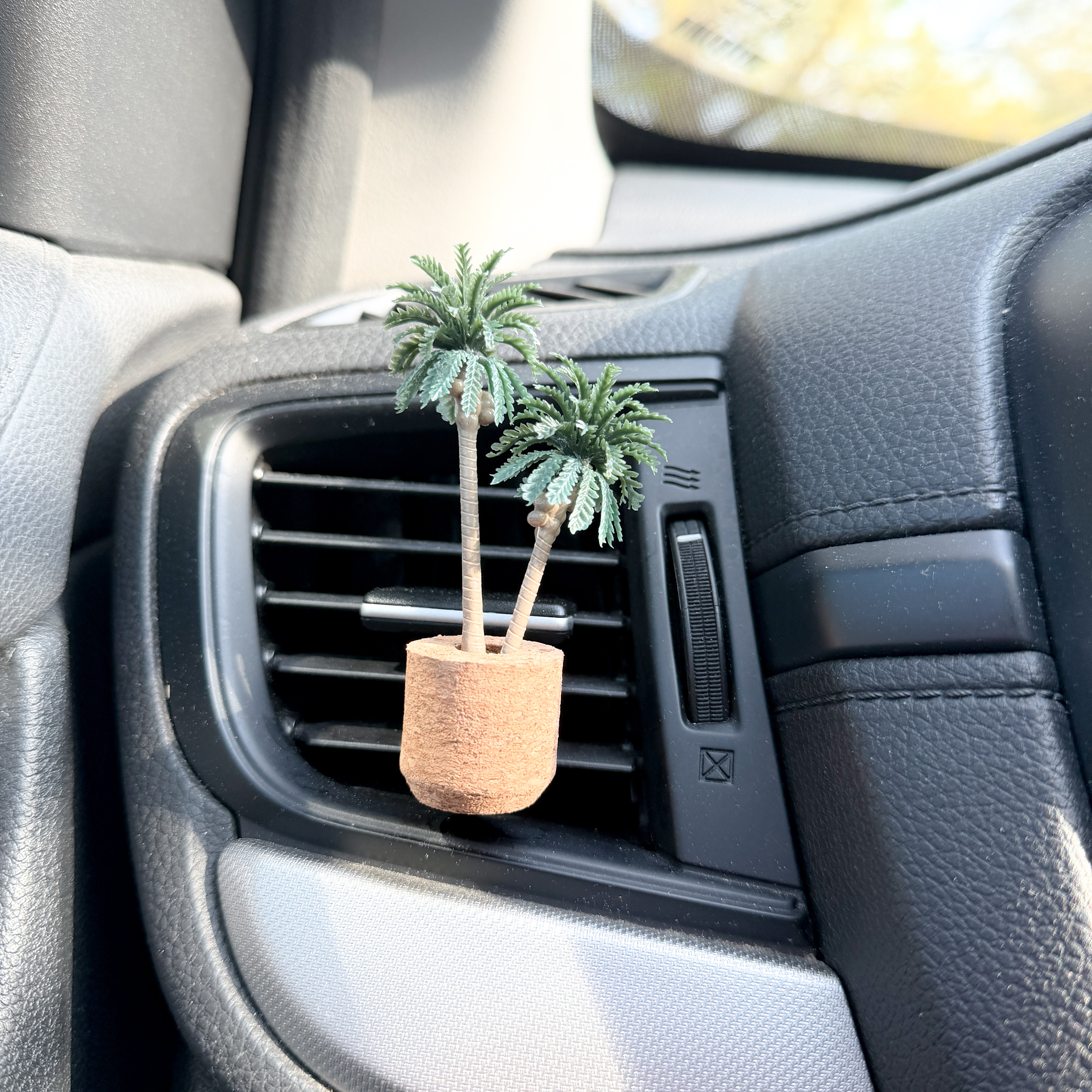 Palm Tree Plant Vent Clip Car Air Freshener Diffuser | Reusable & Handmade in the USA