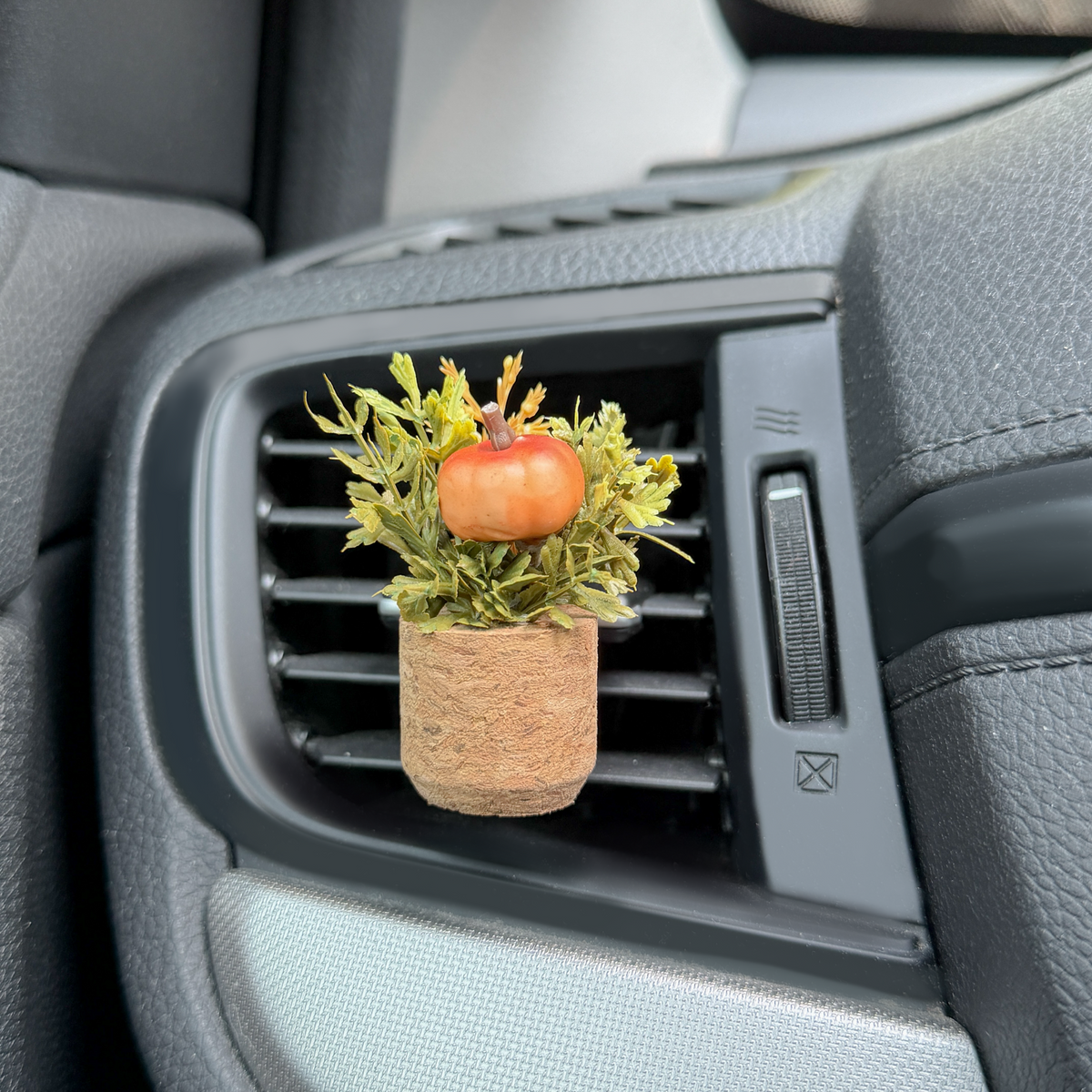 Orange Pumpkin Patch Vent Clip Car Air Freshener Diffuser | Reusable & Handmade in the USA