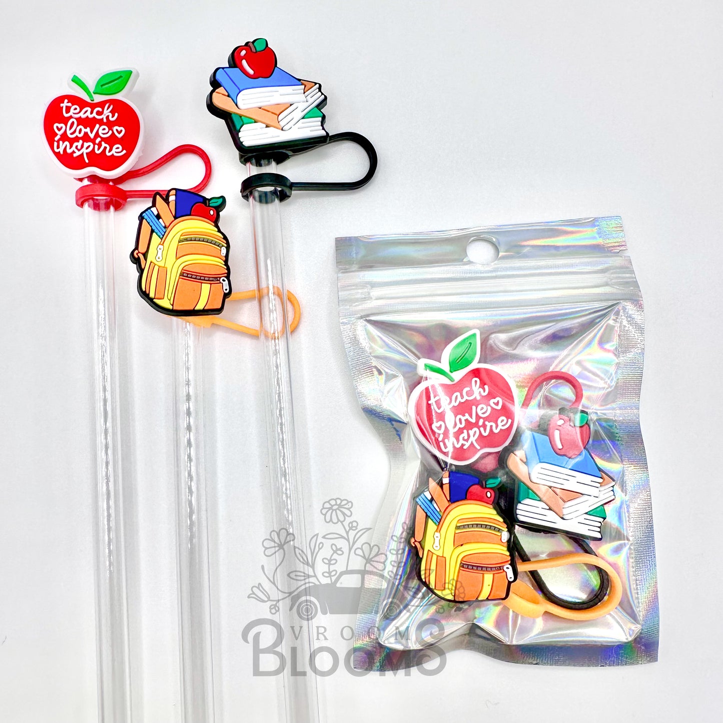 Straw Topper 3 pack - Rainbow, Smiley & Bee Happy